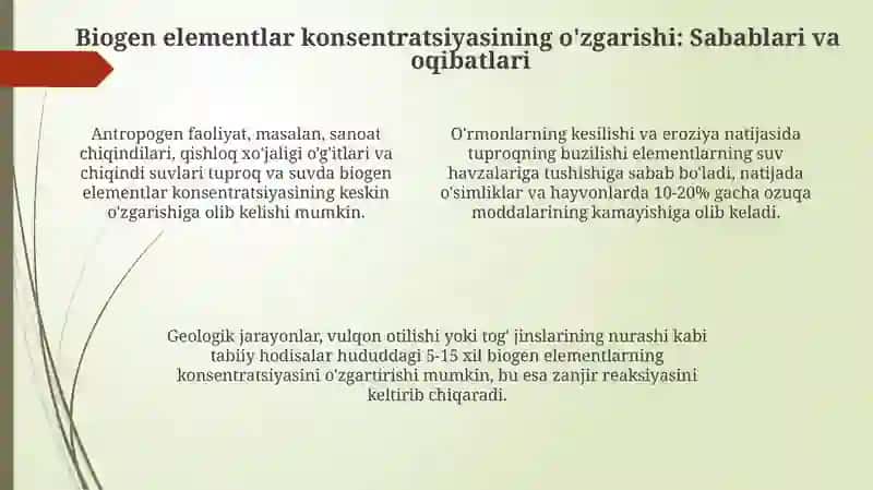Biogenelementlar konsentratsiyasi 4