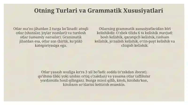 Ot So'z Turkumi 4