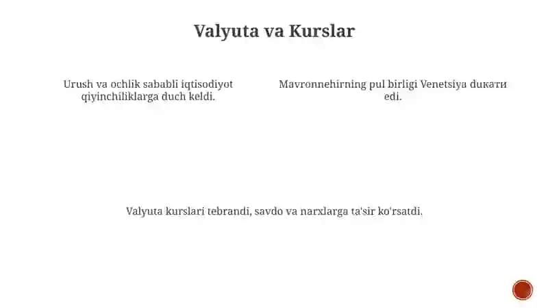 Mavronnehirning Iqtisodiy Konteksti (1598-1601) 4