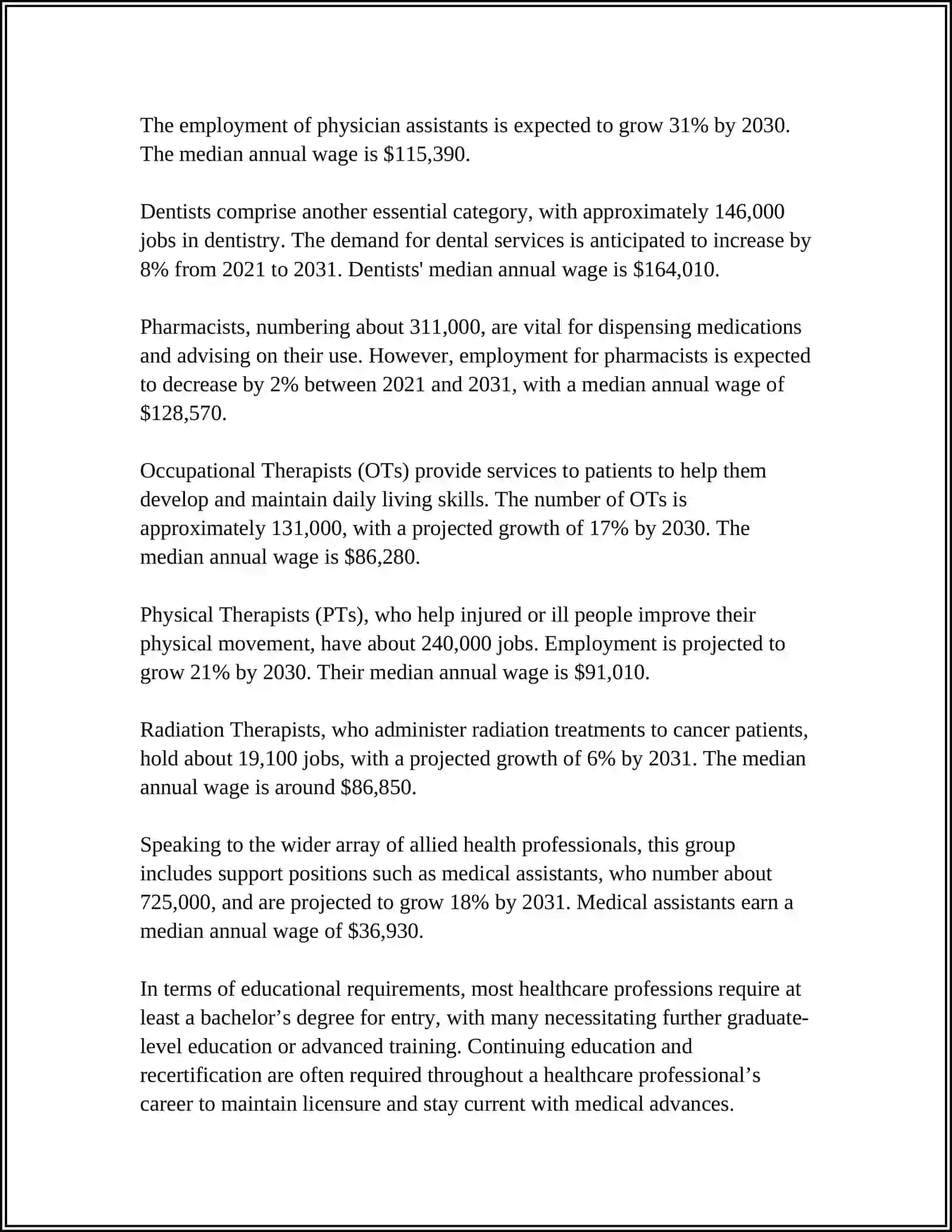 Healthcare Professions Overview 4