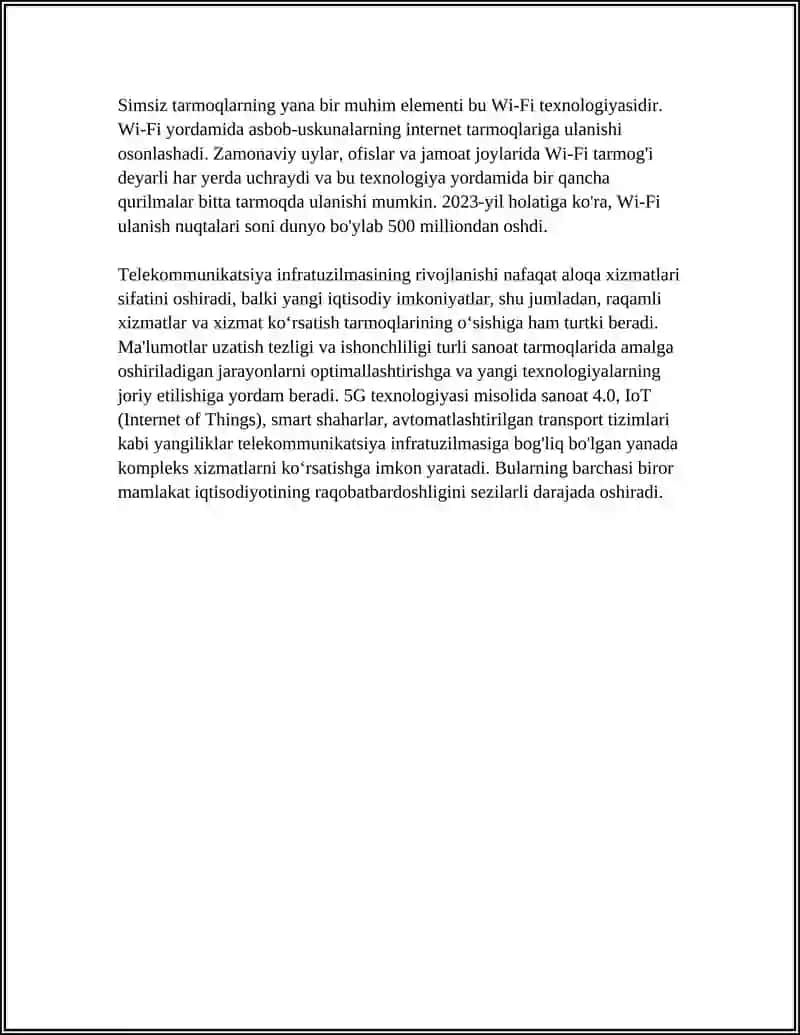 IQTISODIYOTDA ZAMONAVIY AXBOROT KOMMUNIKATSIYON TEXNOLOGIYALARINING TEXNIK TAMINOTI 4