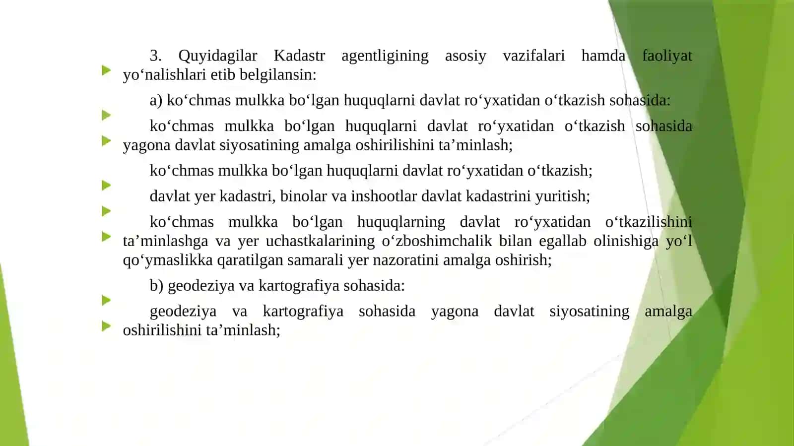 Ko‘chmas mulkka doir normativ – huquqiy hujjatlar bilan tanishish 4
