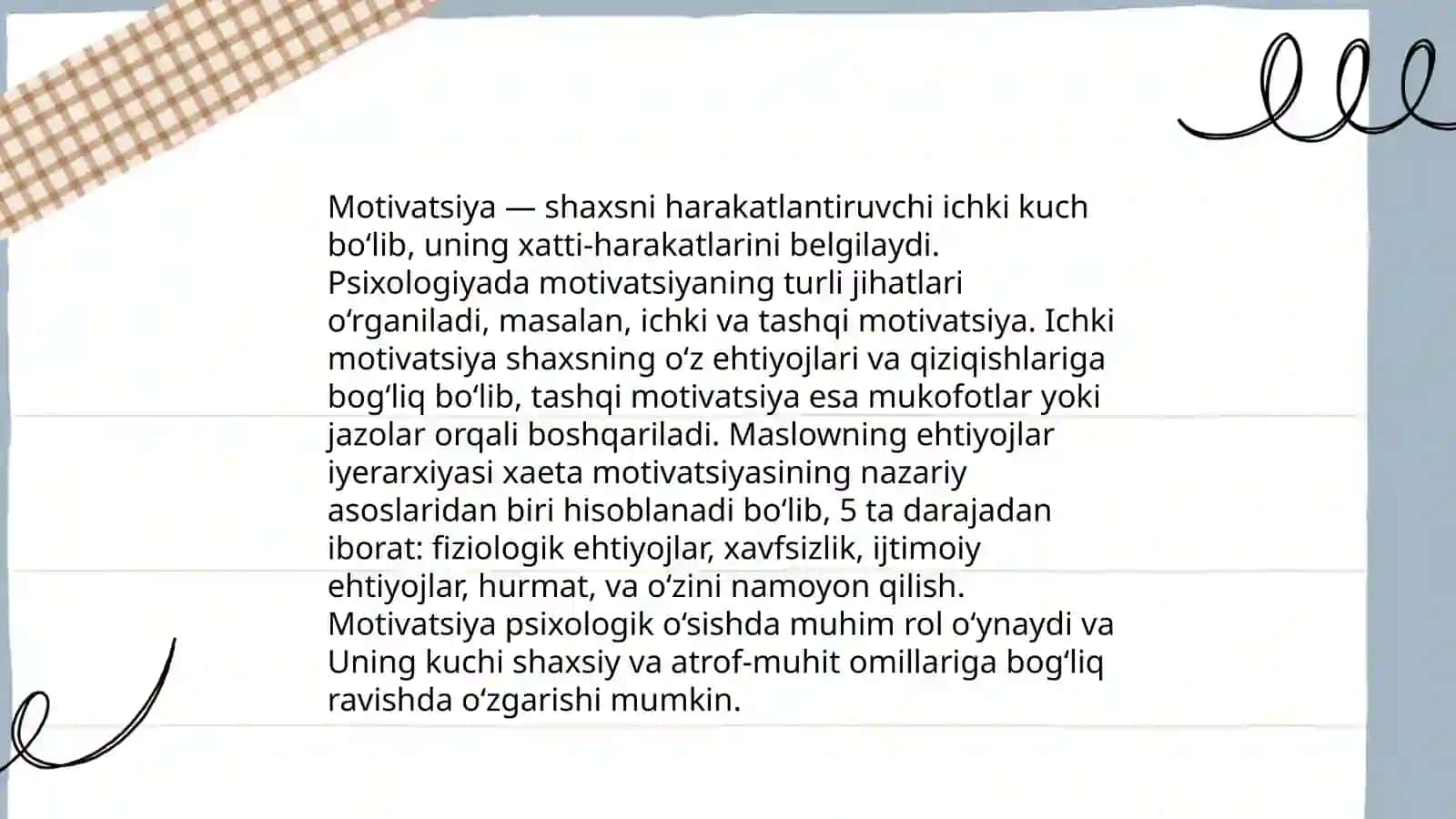 Faoliya va motivatsiya 4