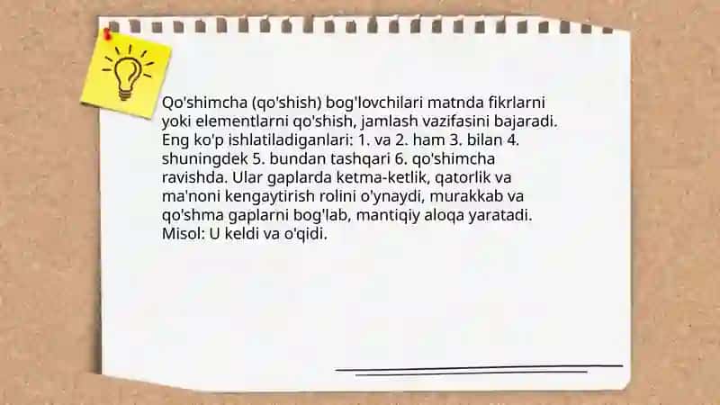 Matn tarkibiy qismini boğlovchi vositalar 4