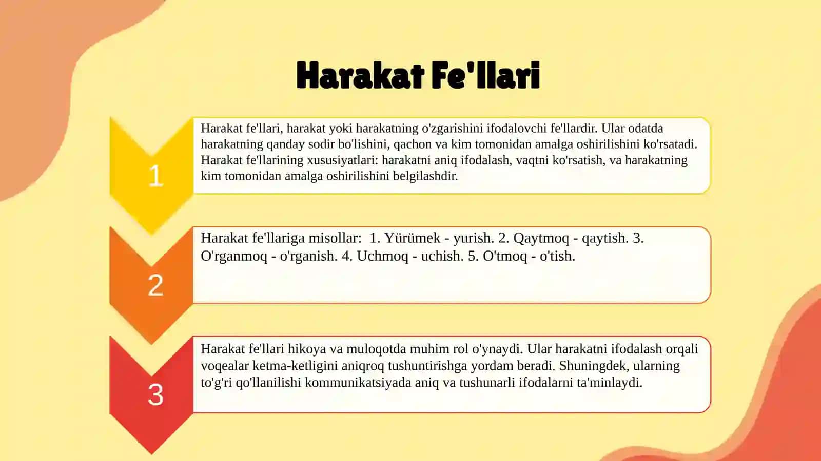 Fe'lning Asosiy Turlari 4