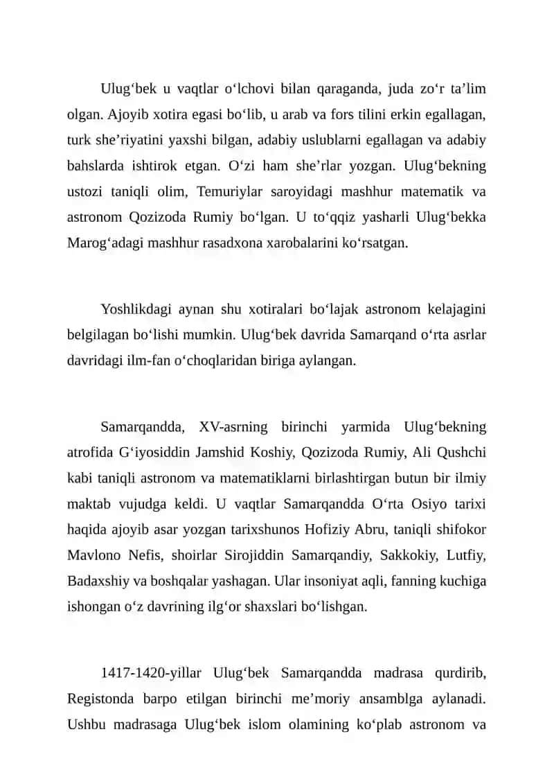 Mirzo Ulug‘bek-davlat arbobi va buyuk olim 4