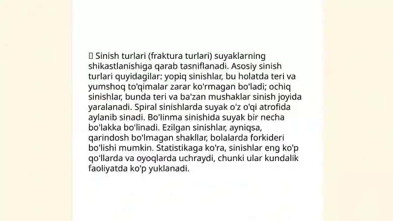 Sinish va davolash 4