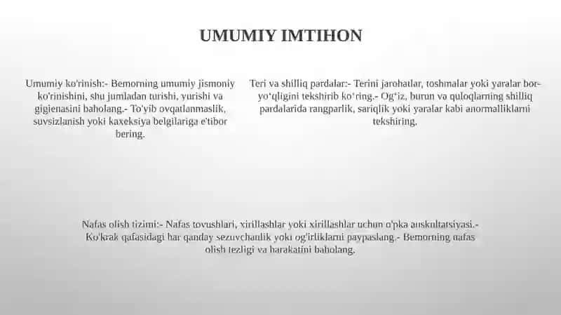 Bo'Gim Kasalligi Bilan Kassalalangan Bemorlarni Tekshirish 4