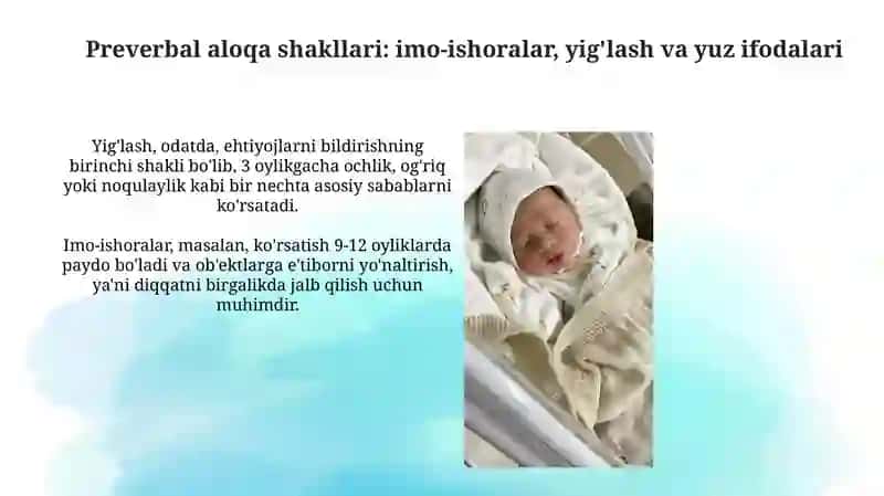 Chaqaloqlik davridagi muloqot 4