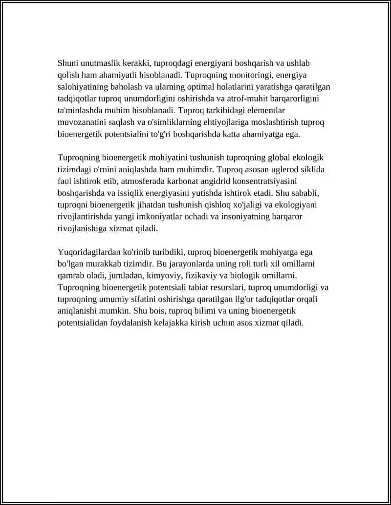 Tuproqning Bioenergetik Mohiyati 4