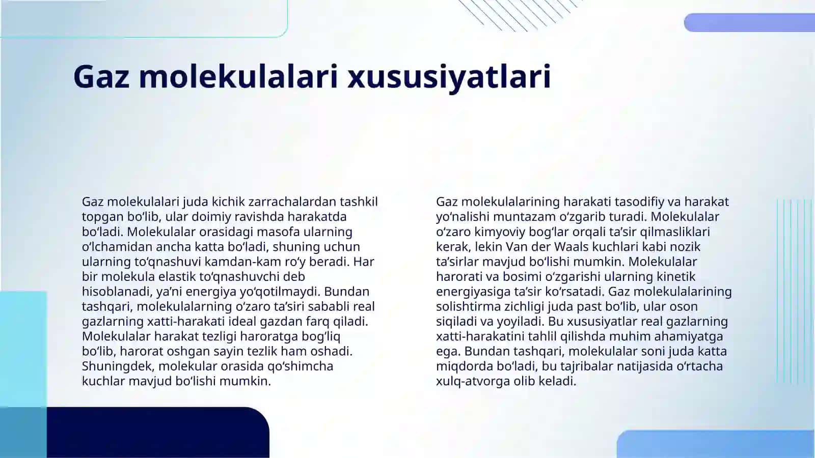 REAL GAZLAR VA ULARNING IDEAL GAZLARDAN FARQI 4