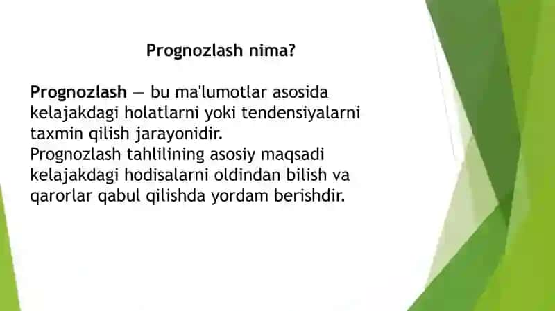 Ma'lumotlarni tahlil qilish va prognnozlash 4