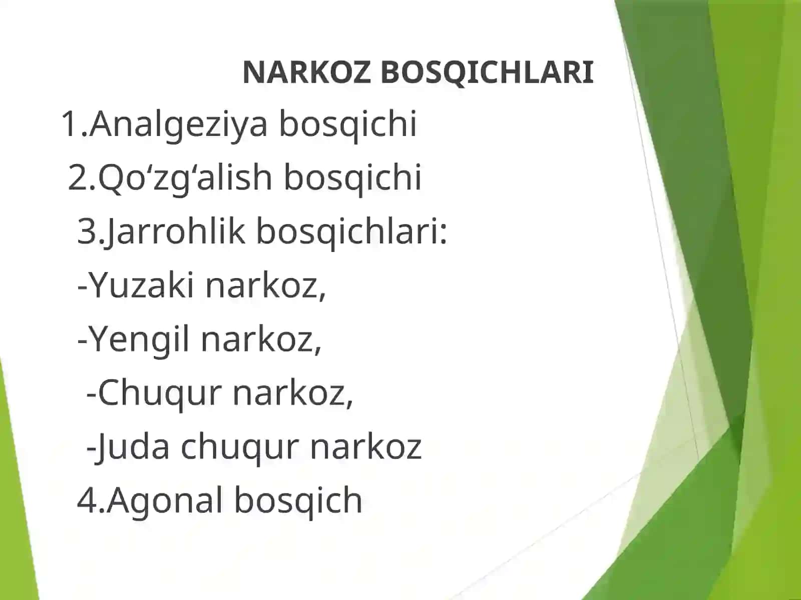 Narkoz.Narkotikanalgetiklar.Etilspirti 4