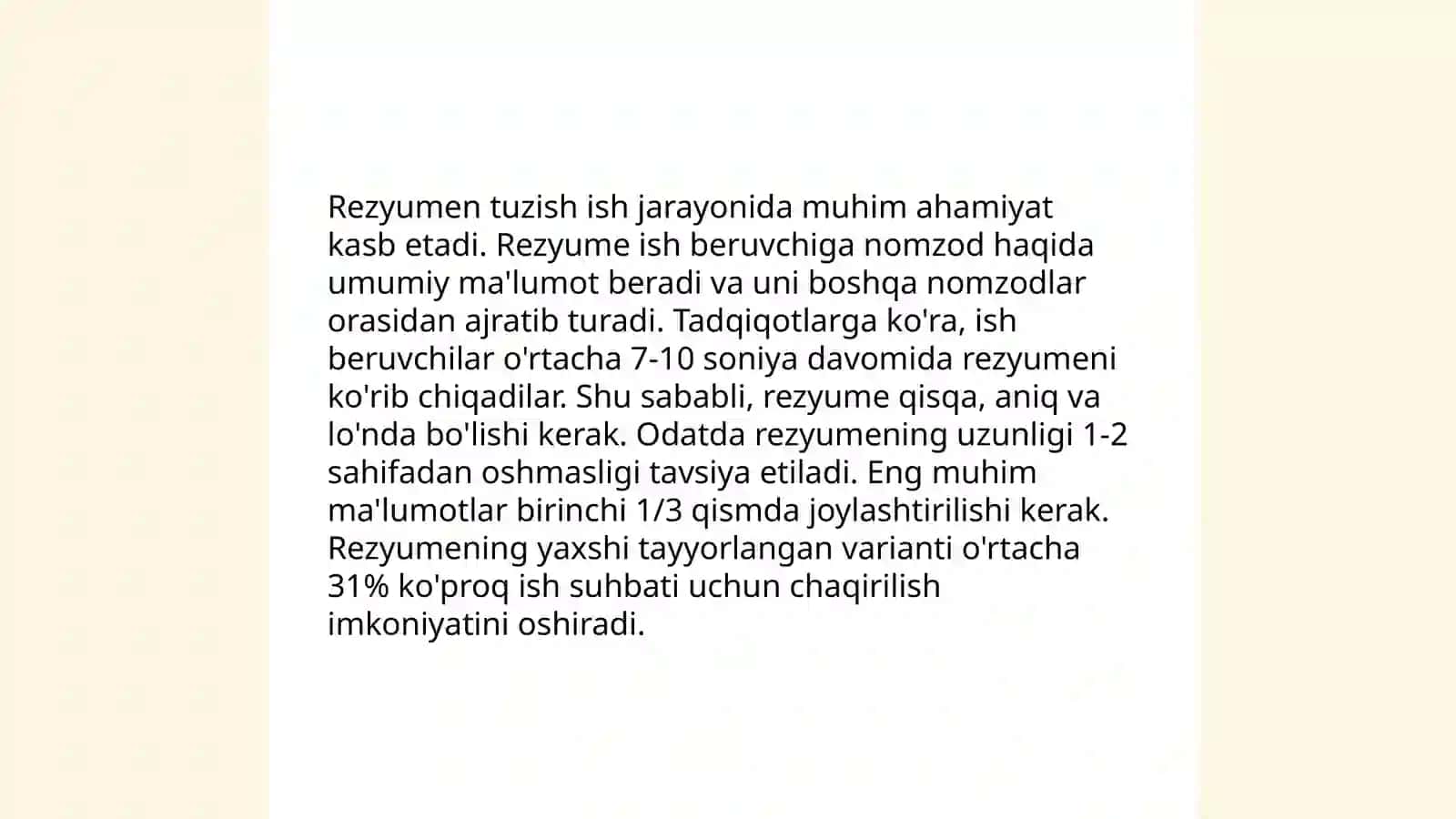 Rezume va uning turlari 4