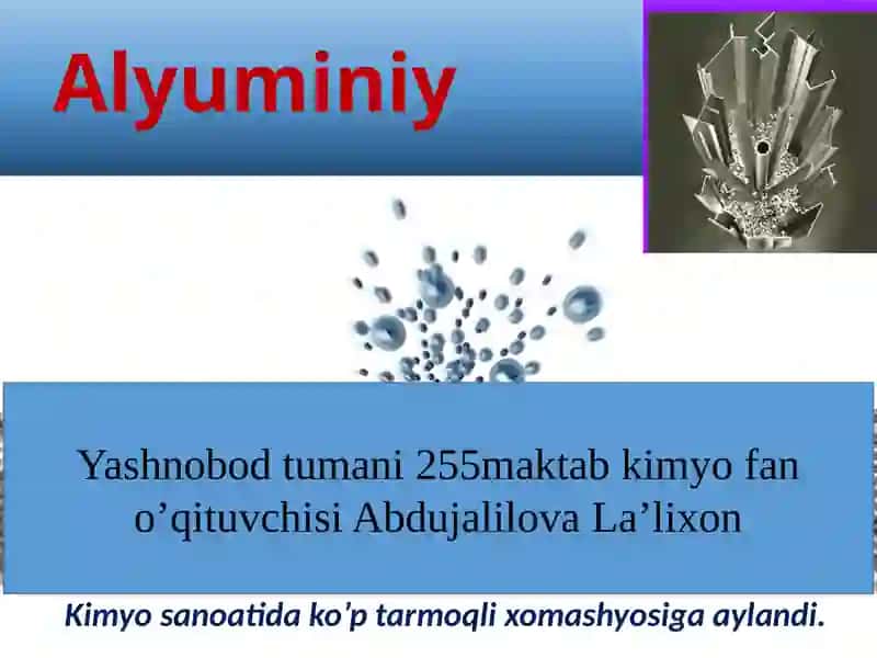 Alyuminiyning ahamiyati 4