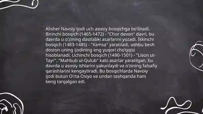 Navoiy ijodi haqida slayd 4