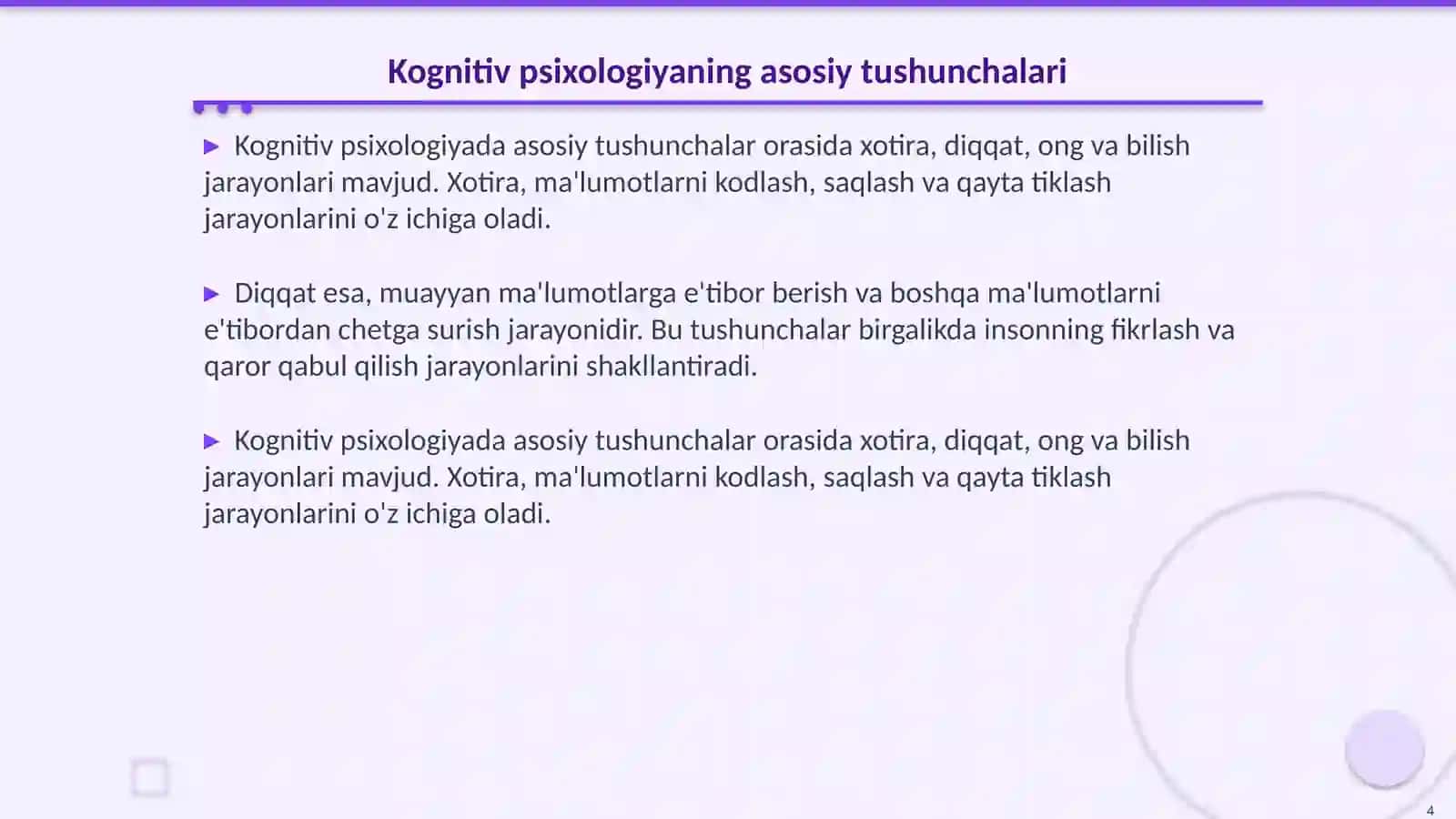 Kognitiv psixologiyada diqqat xotira va ong 4