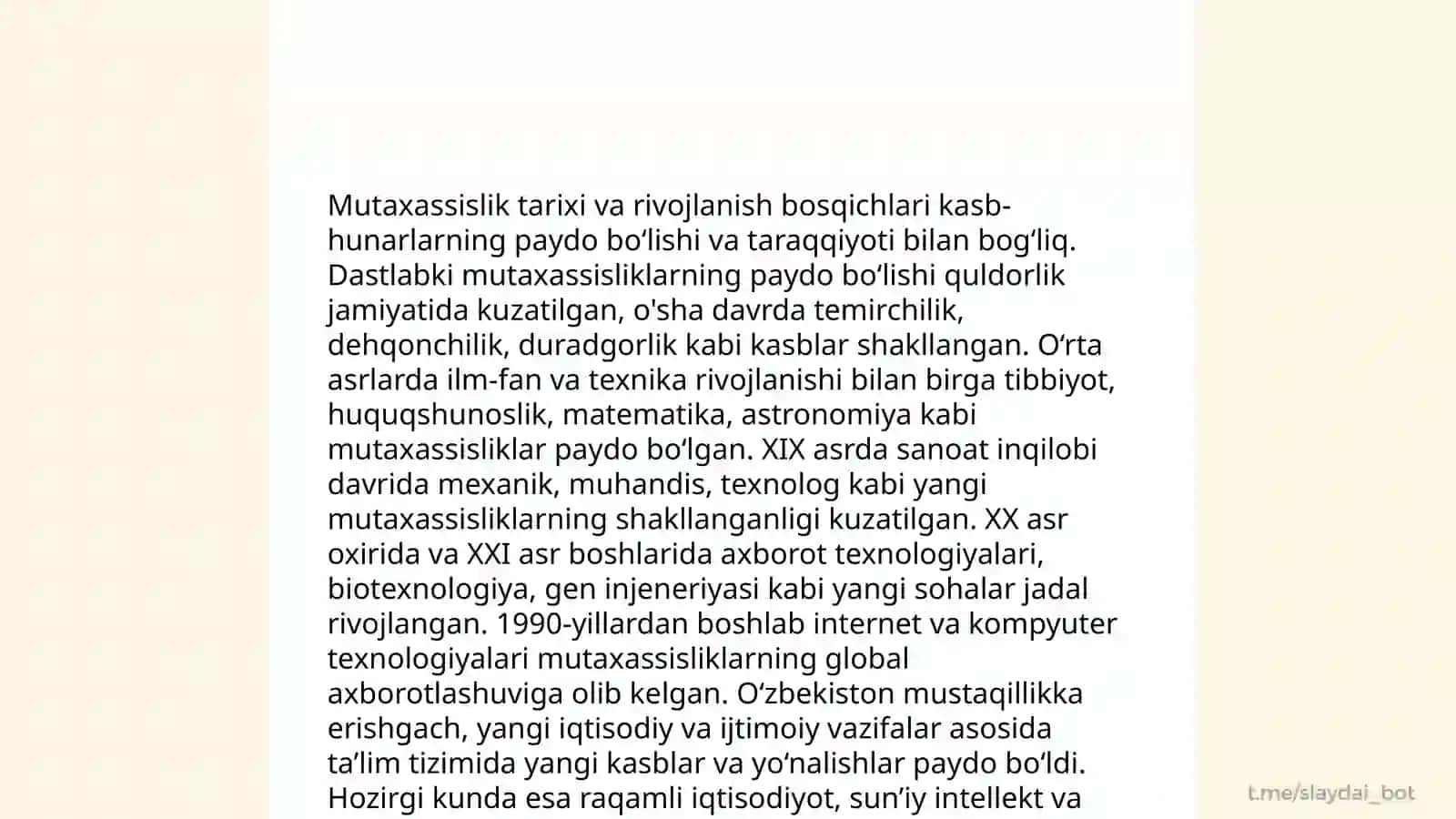 Mutaxasislikka kirish fani asoslari 4