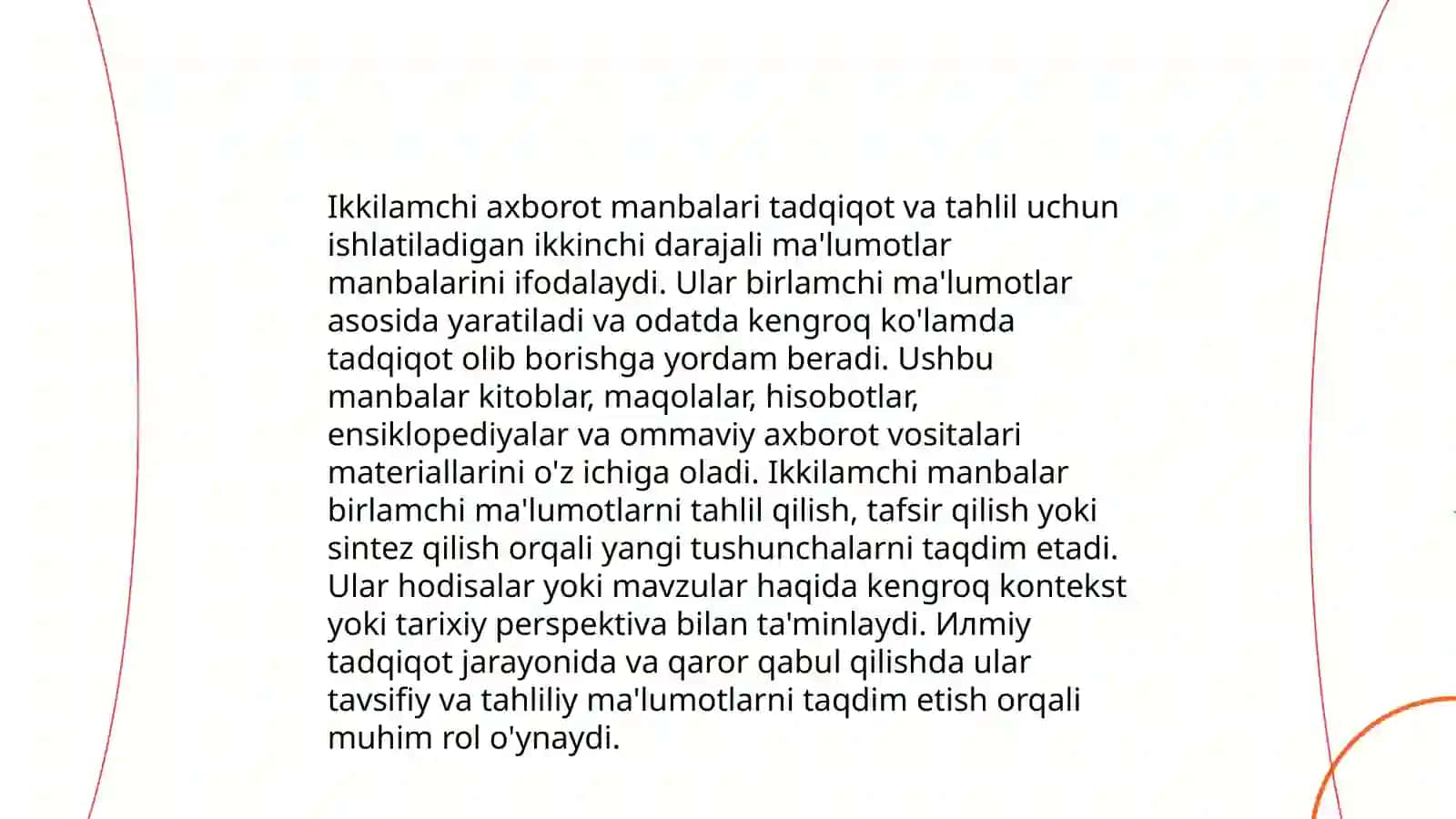 Birlamchi va ikkilamchi axborot manbalarini tanqidiy tahlil qilish 4