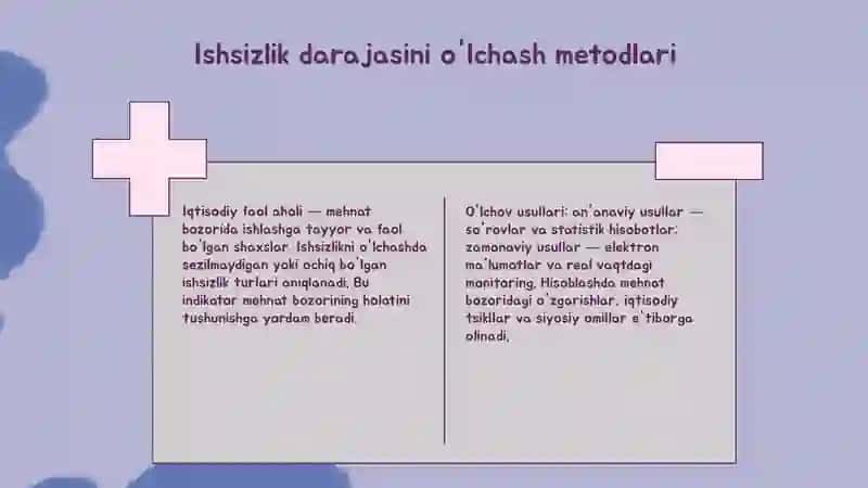 Ishsizlik darajasining o'lchanishi 4