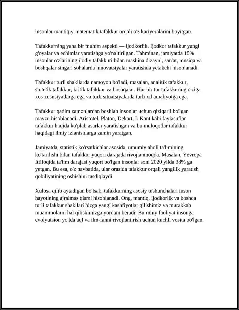 TAFAKKURNING RIVOJLANISH BOSQICHLARI 4