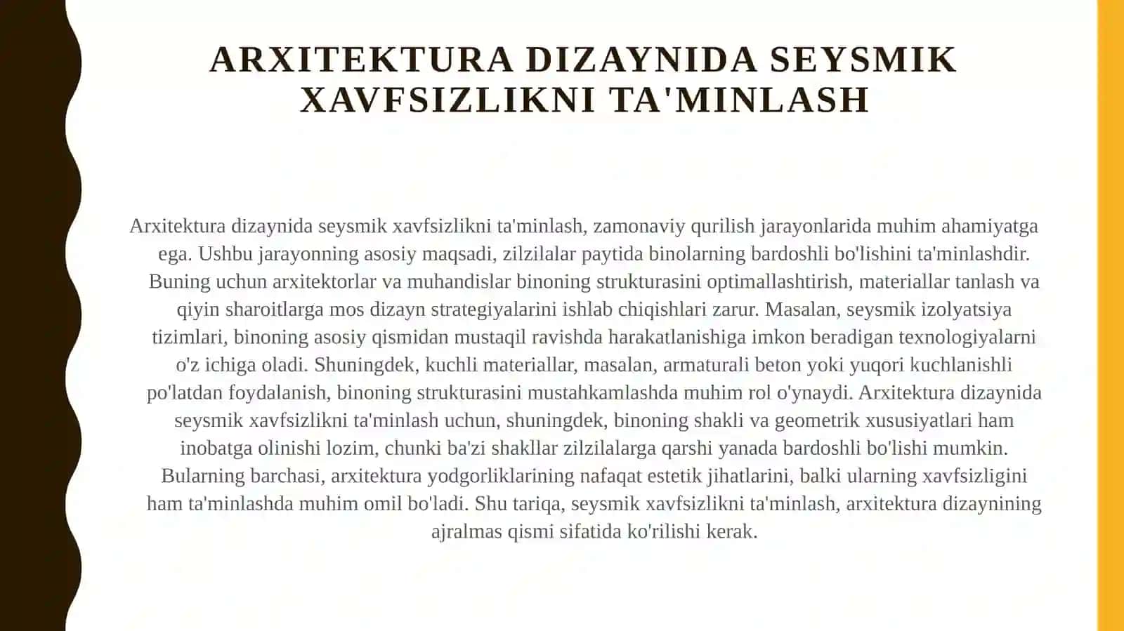 Arxitektura yodgorliklari zilzila  bardoshligi 4