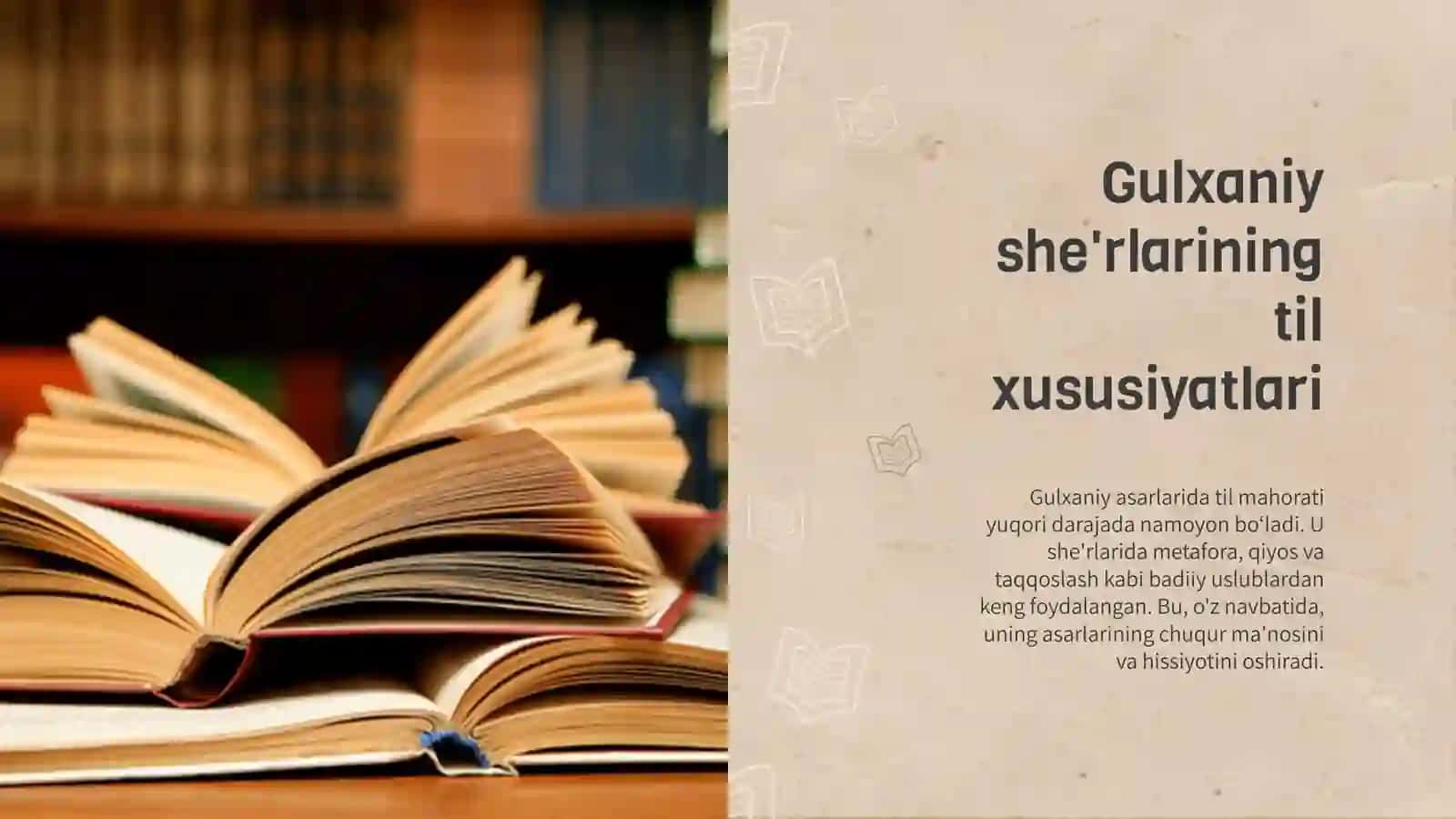 Gulxaniy asarlari tilining muhim xususiyatlari 4