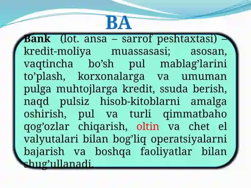 Banklar va bank tizimi 4