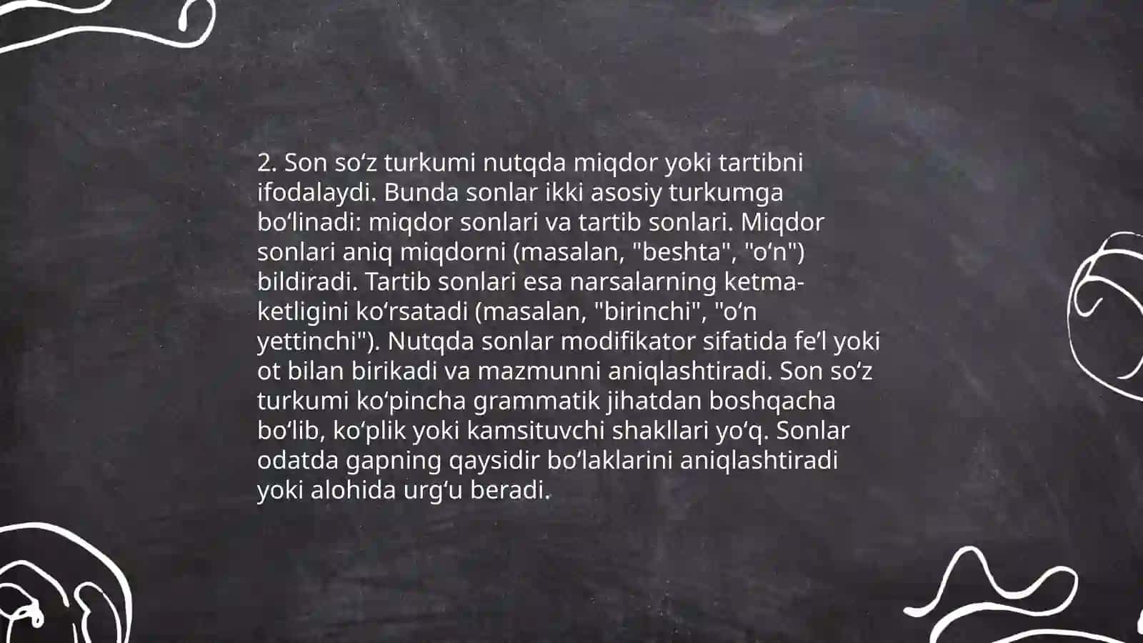Son soʻz turkumi 4