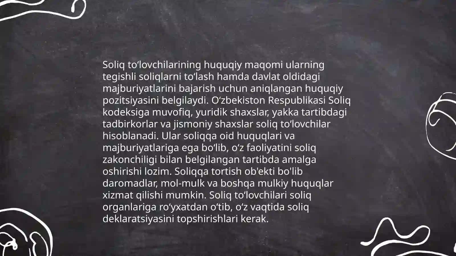 Yer qaʼridan foydalanganlik uchun soliqning toʻlovchilar tarkibi 4