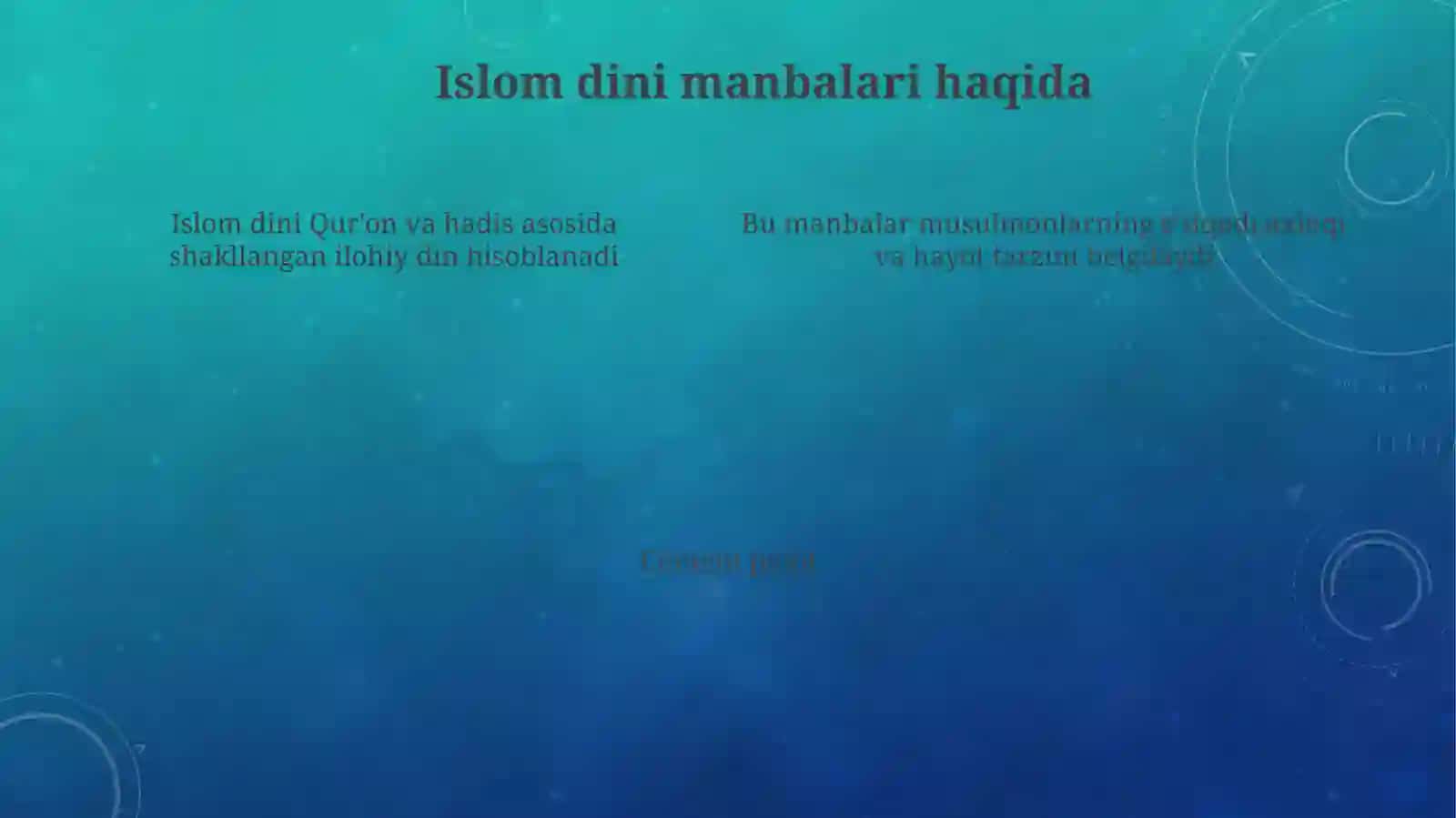 Islom dini manbalari, aqidaviy maktablar va ularning hozirgi davrdagi ahamiyati 4