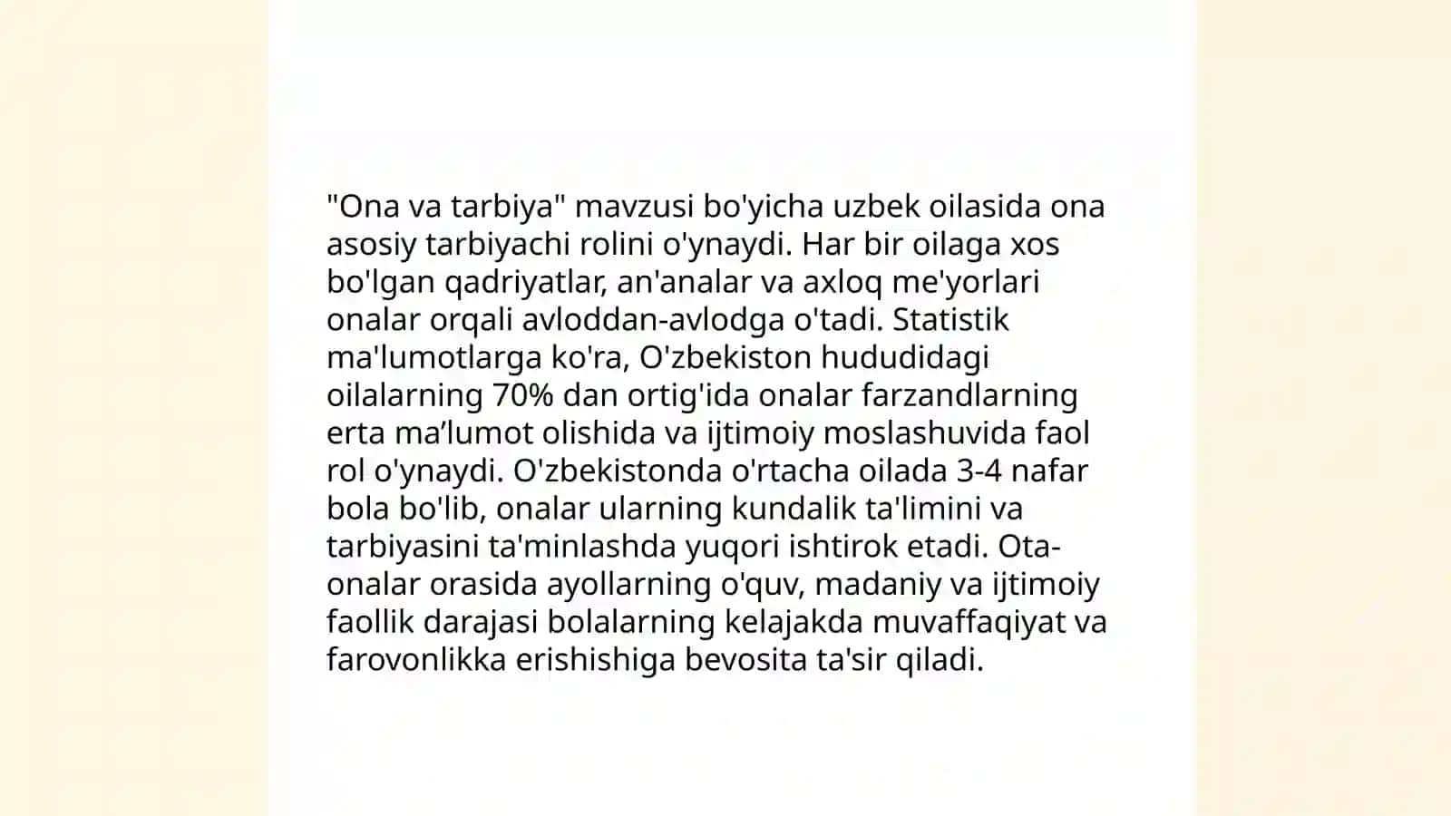 Ona va uning oila a'zolari 4