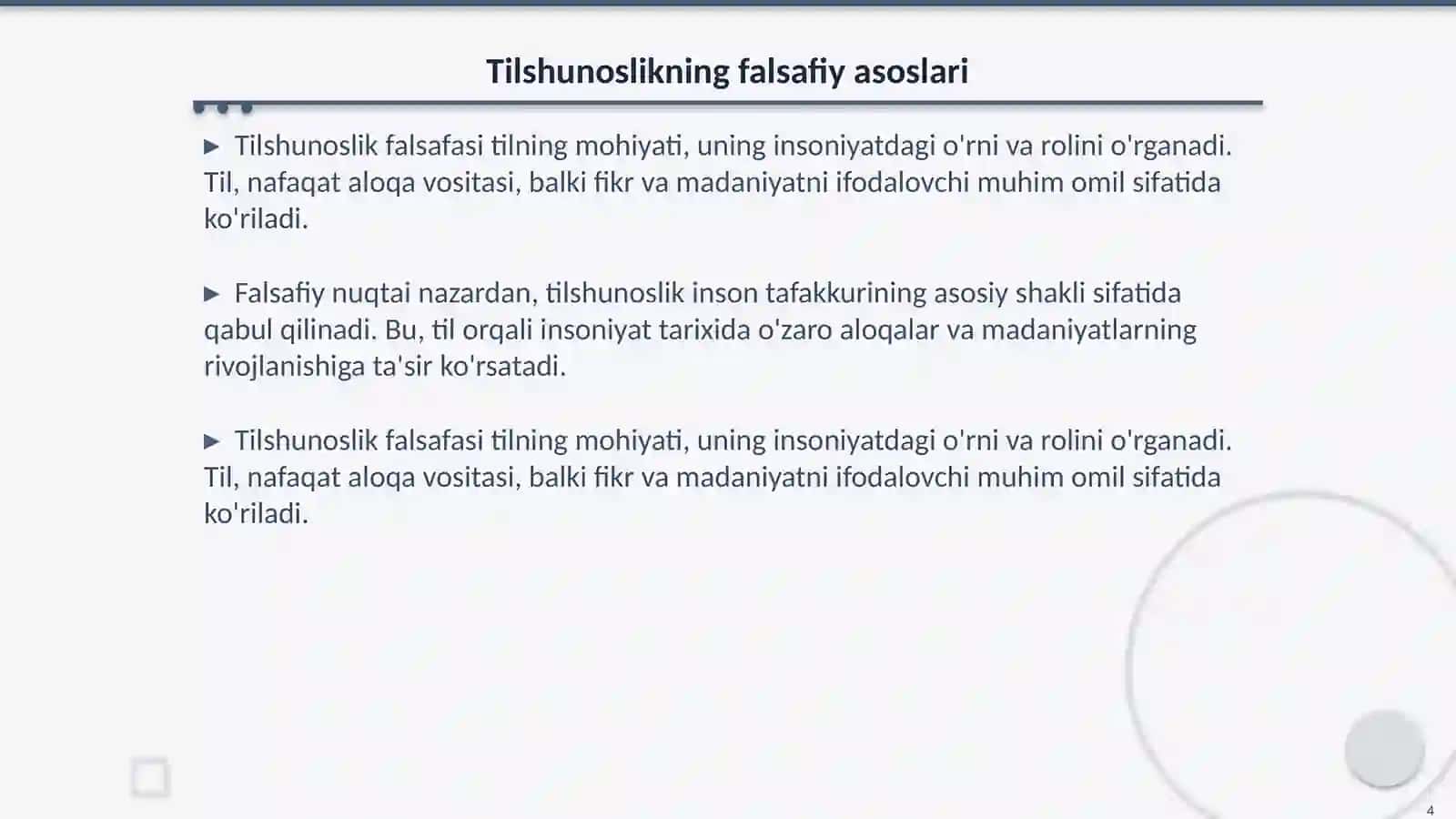 Tilshunoslikning fanlar sistemasidagi o’rni 4