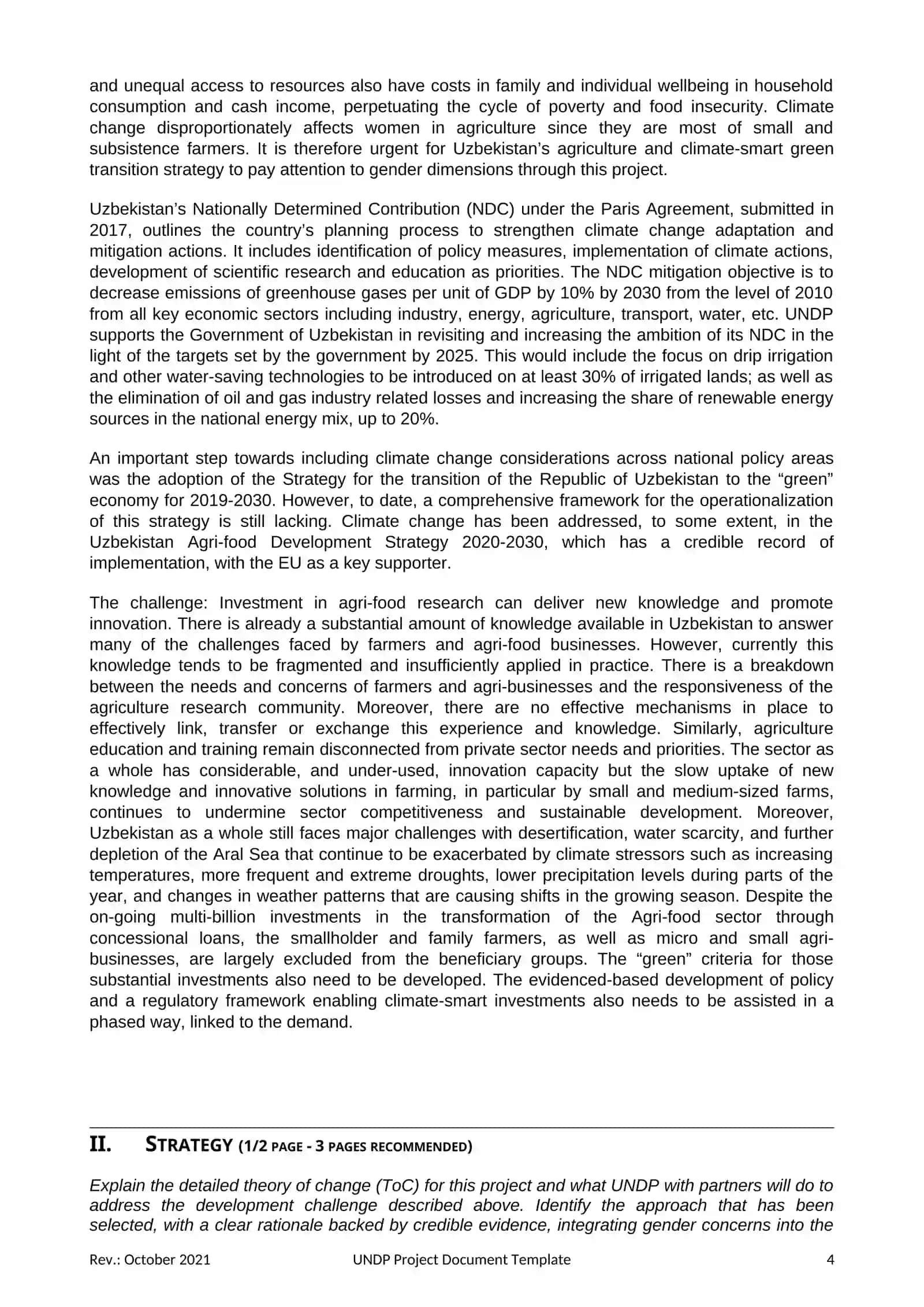 Supporting an inclusive transition to a “green” economy in the Agri-food sector and development of a “climate-smart” Uzbek Agriculture Knowledge and Innovation System (UAKIS) 4