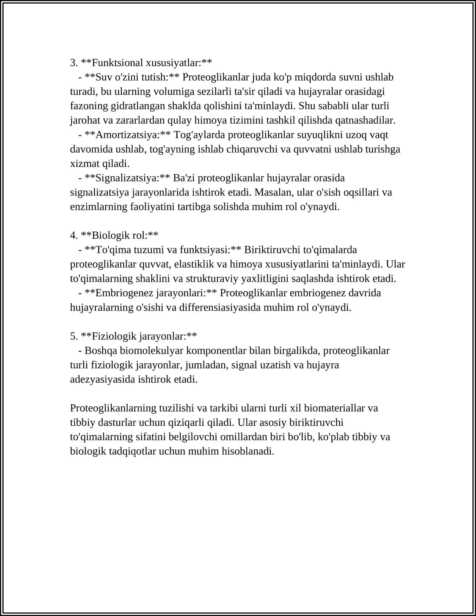 PROTEOGLIKANLAR GLIKOPROTEINLAR VA GLIKOLIPIDLAR 4
