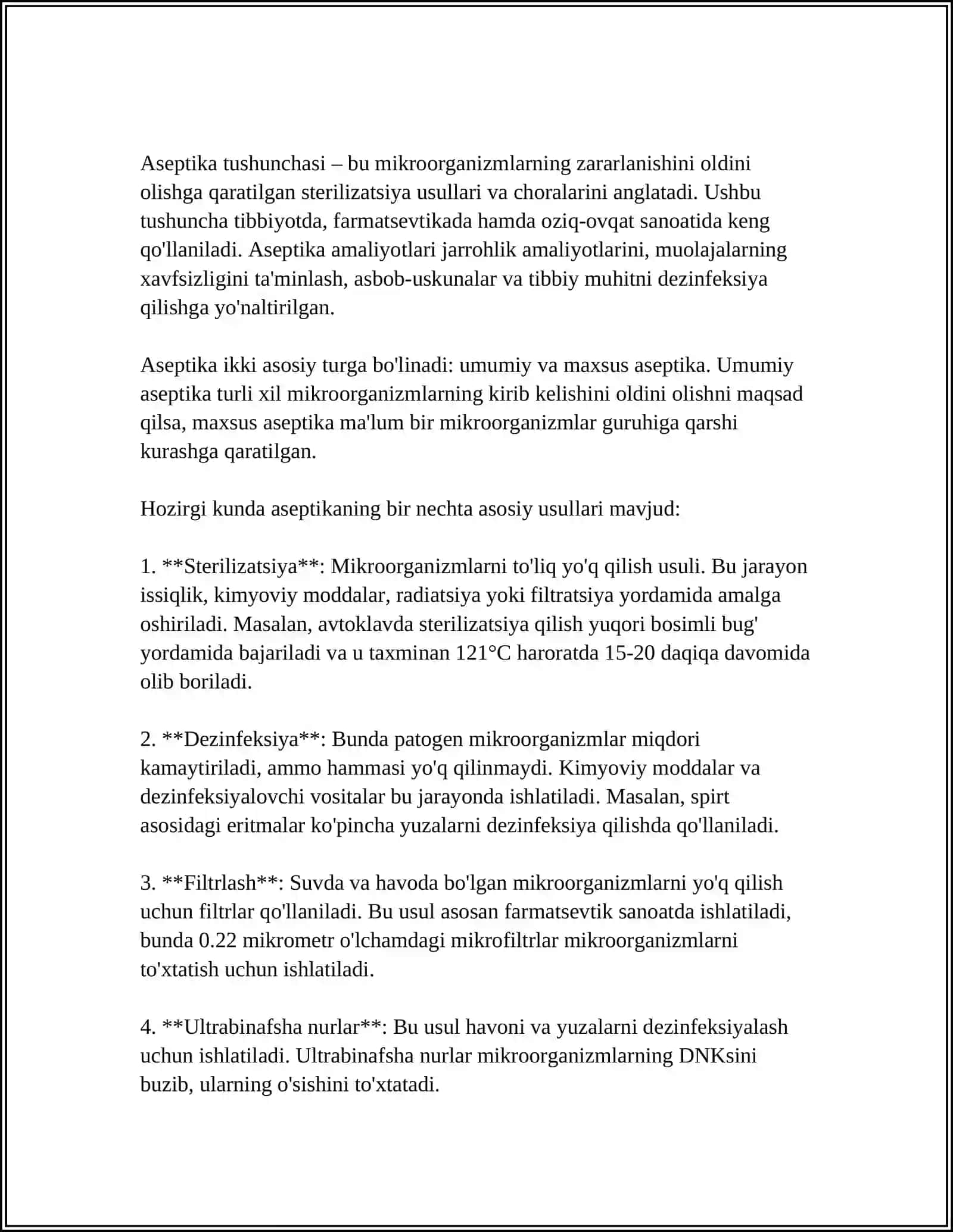 ANTISEPTIKA VA ASEPTIKA TUSHUNCHASI 4