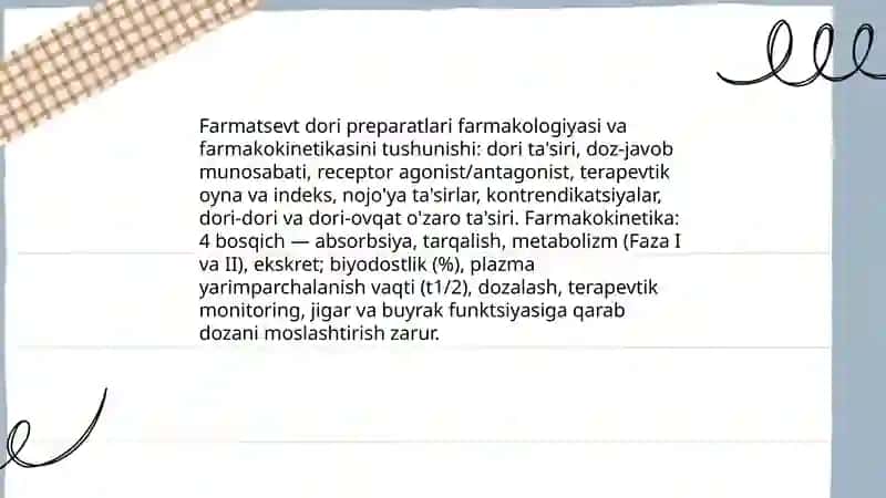 Farmatsevtning klinik farmatsevtika bo‘yicha kompetensiyalari 4