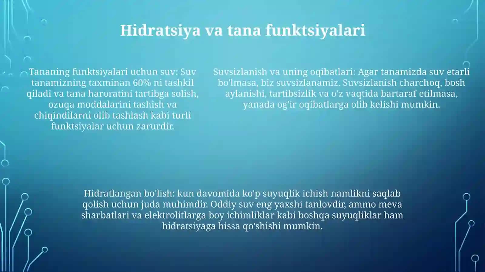 Suv Salomatlik Omili 4