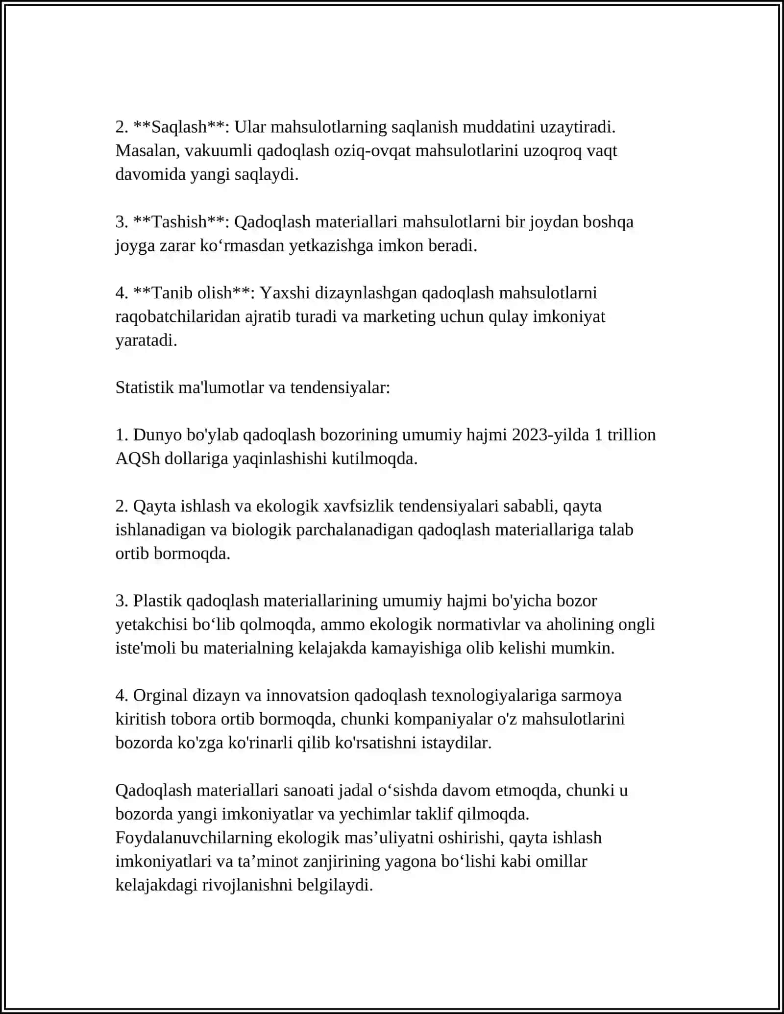 TERMOPLAST POLIMERLARNI QÒLLANISH SOXALARI 4