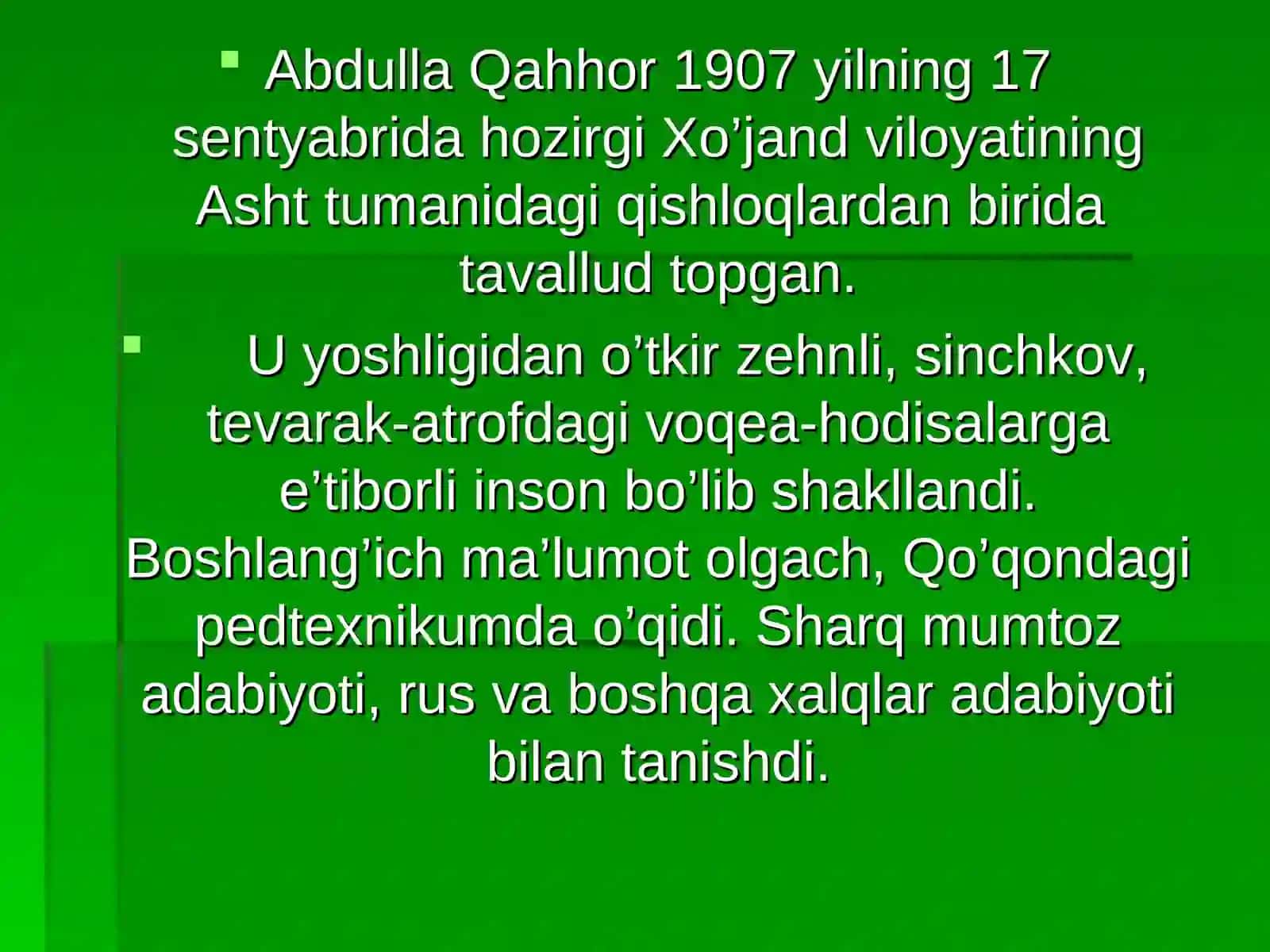 Abdulla Qahhor 4