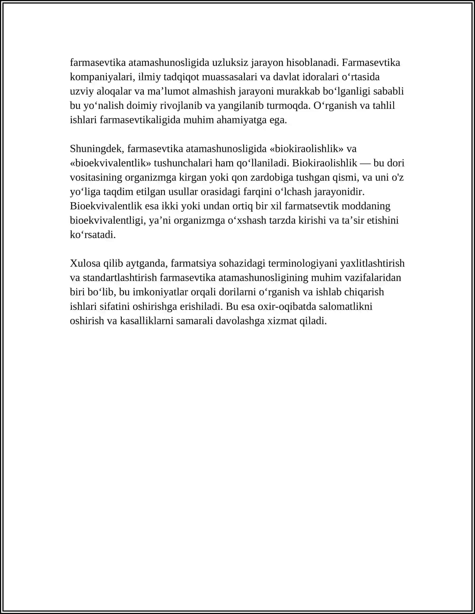 FARMASEFTIK ATAMASHUNOSLIKDA LOTIN TILINING AHAMIYATI 4