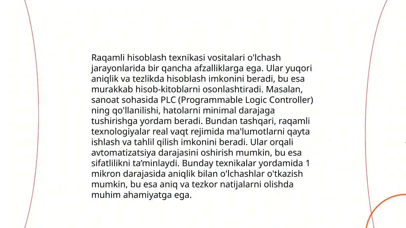 Mikroprosessor va raqamli hisoblash texnikasi vositalarining o‘lchash tizimlarida qo‘llanilishi 4