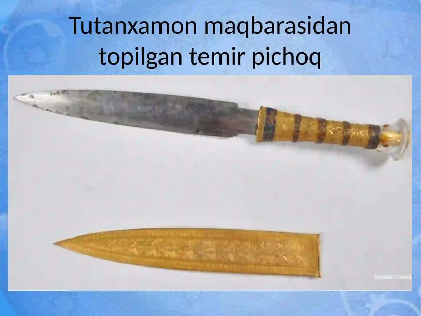 Tutanxamon maqbarasidan topilgan temir buyum 4