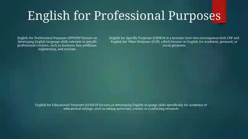 English For Specific Purposes 4
