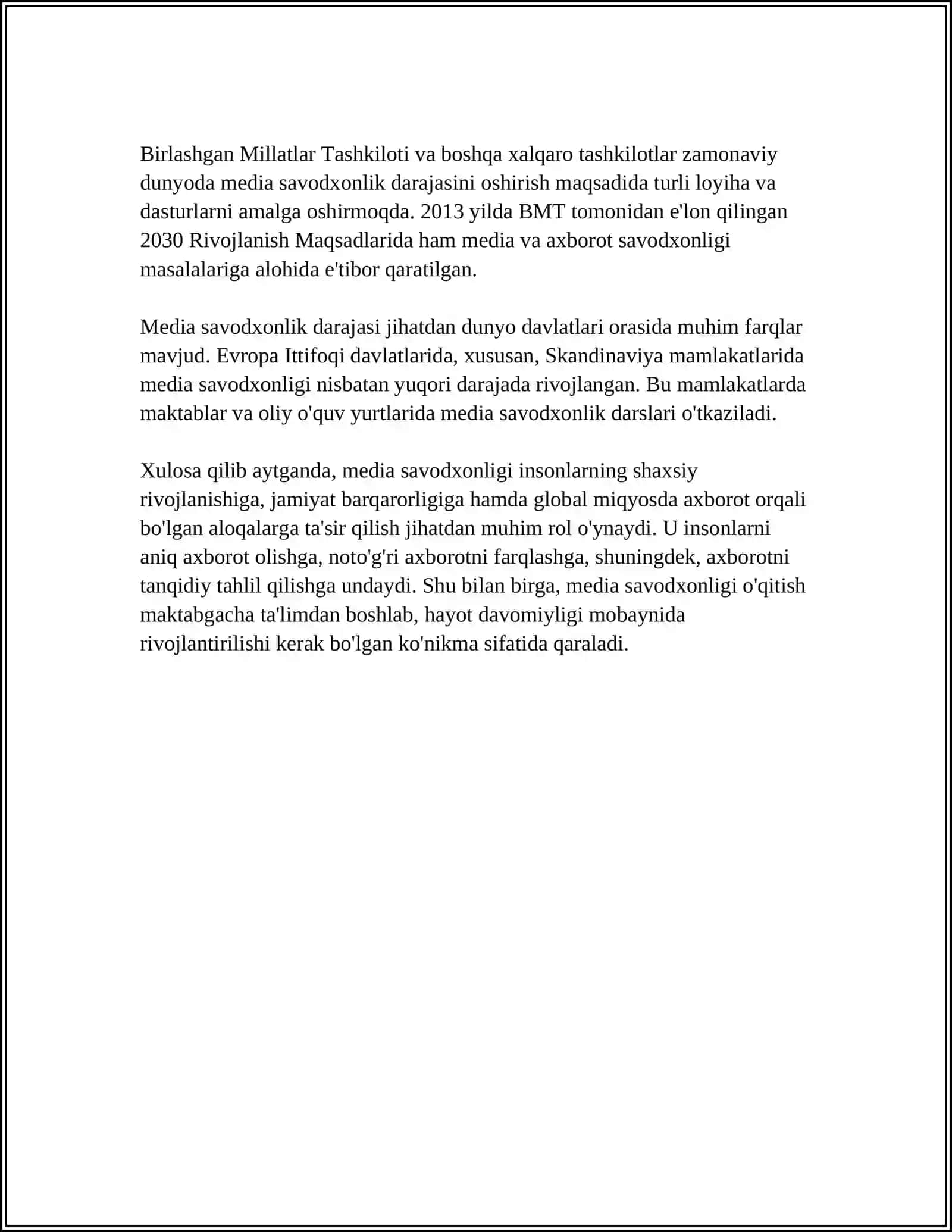 MEDIA SAVODXONLIKNI RIVOJLANTIRISH YÔLLARI 4