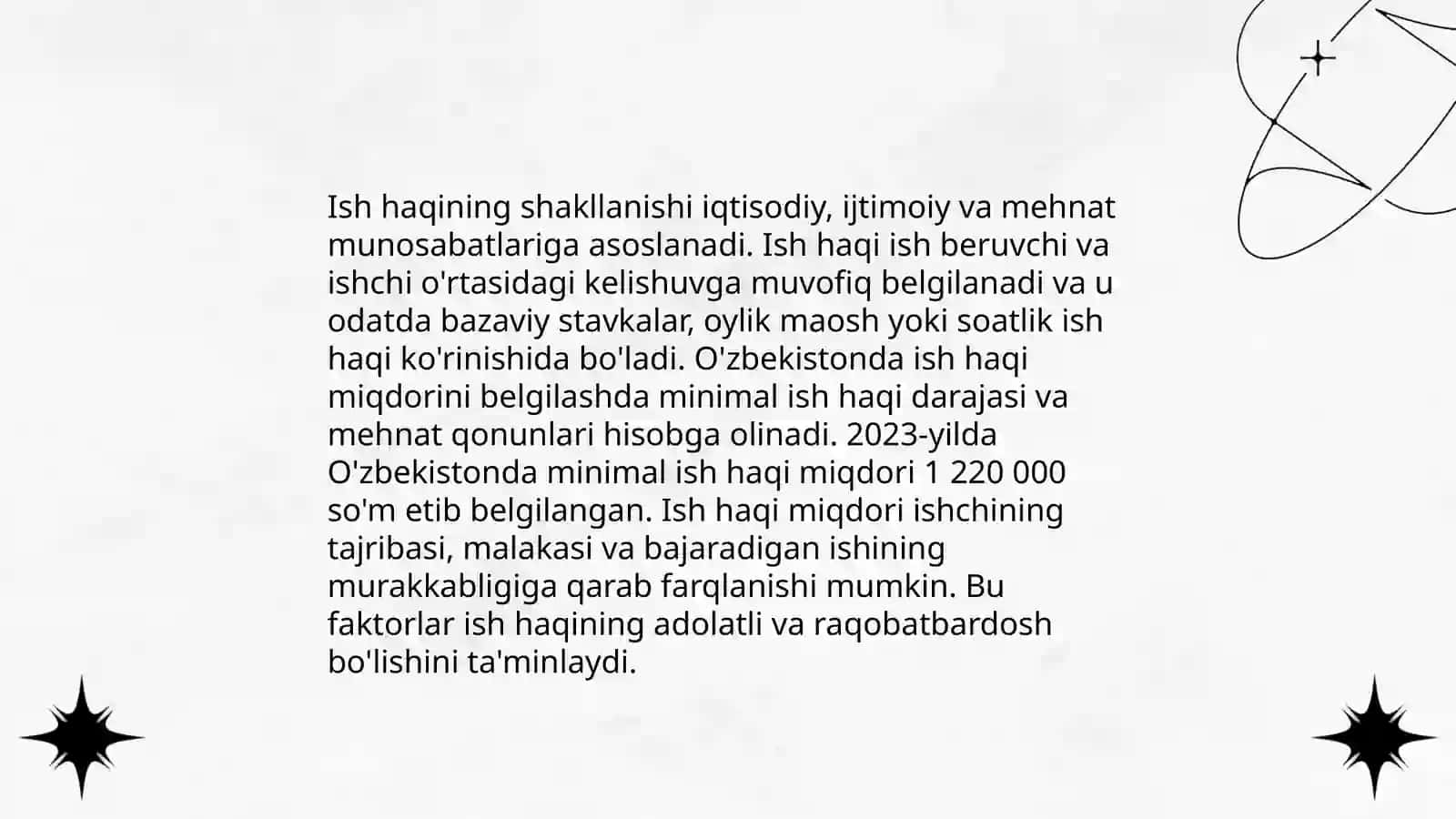 Ish haqining iqtisodiy Mazmuni 4