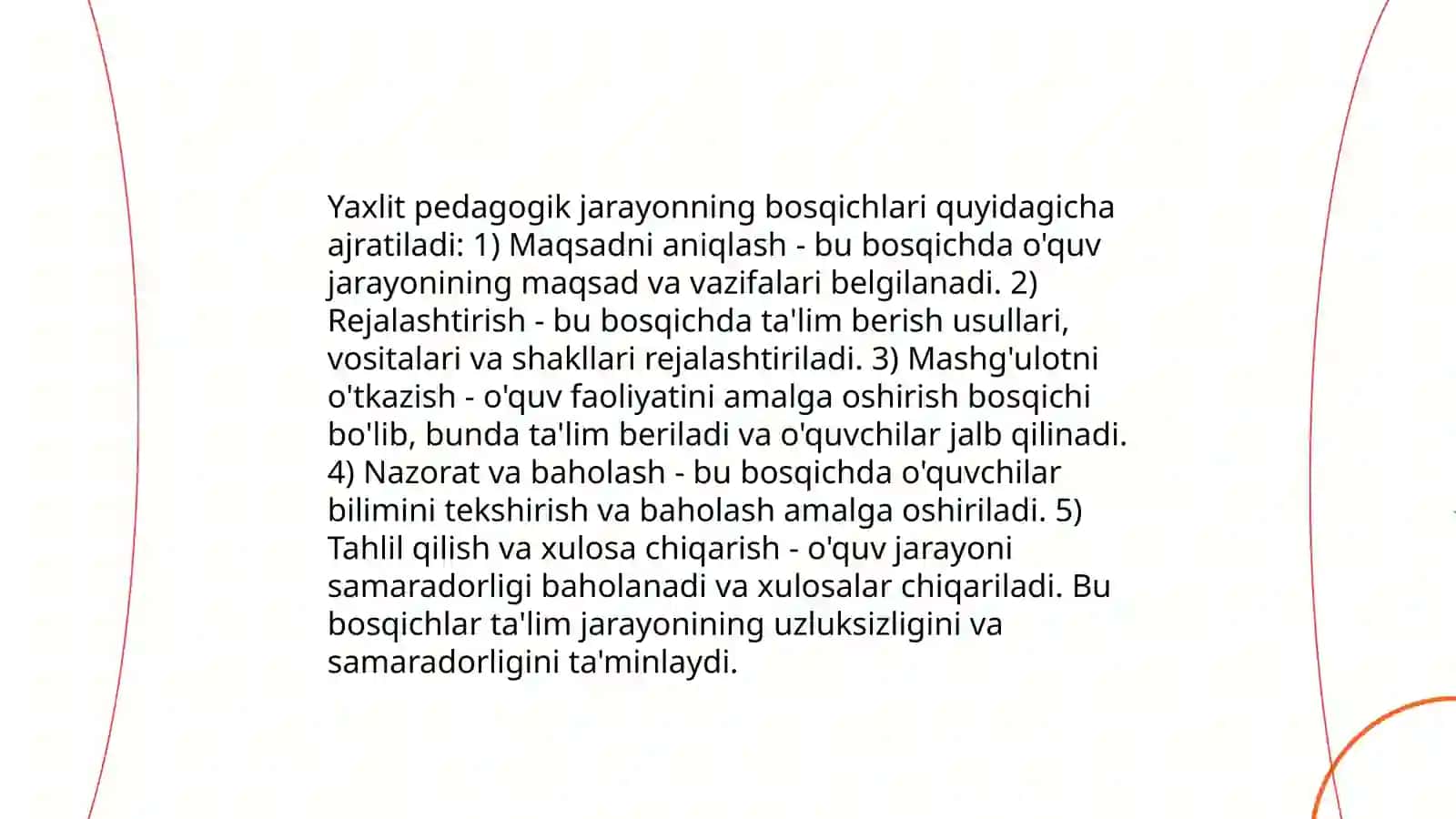 Yaxlit Pedagogik Jarayon 4