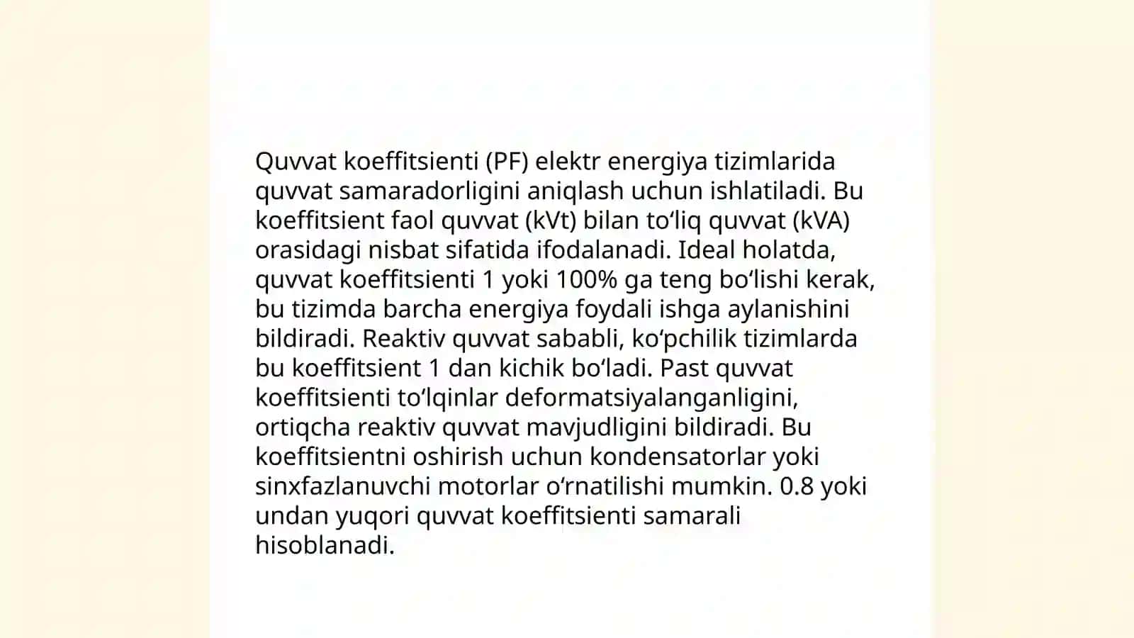 O'zgaruvchan tok quvvati 4