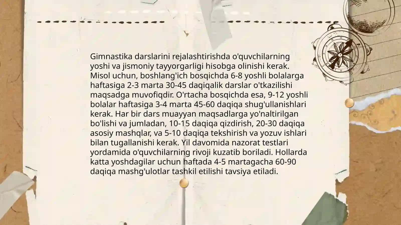 Gimnastika darslarining maqsadlari 4