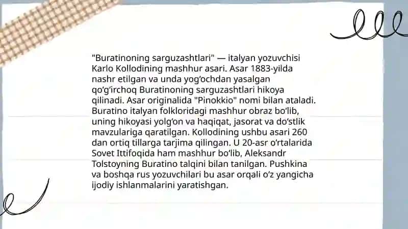 Buratinoning sarguzashtlari 4